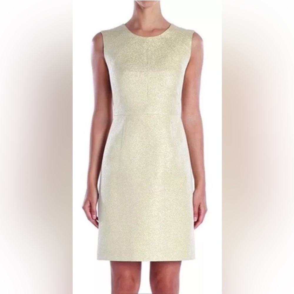 NWT‎ Shoshanna Mabel Sleeveless Gold Jacquard Dress Womens Size 8